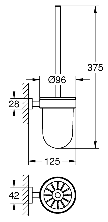Grohe Essentials Cube 40513AL1 Габаритные размеры