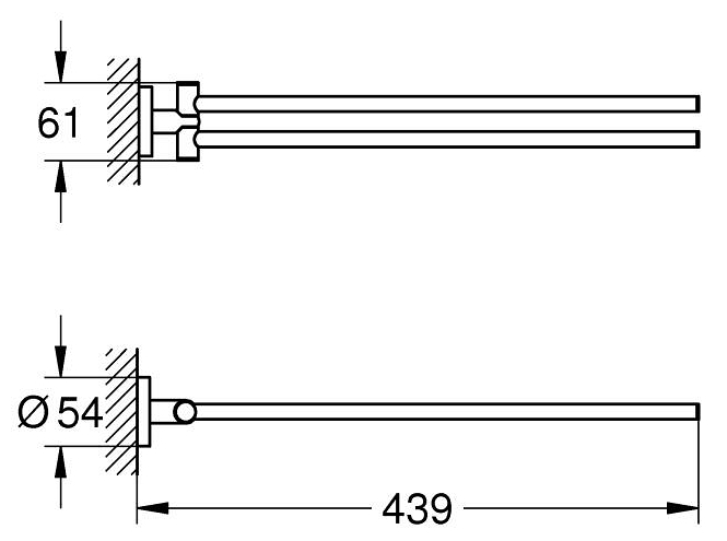 Grohe Essentials (1024672430) Габаритные размеры