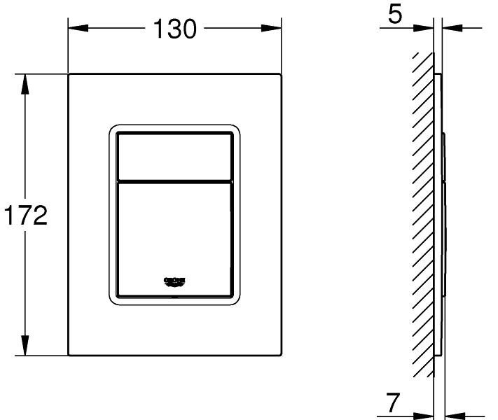Grohe Skate Cosmopolitan S (37535DC0) Габаритні розміри