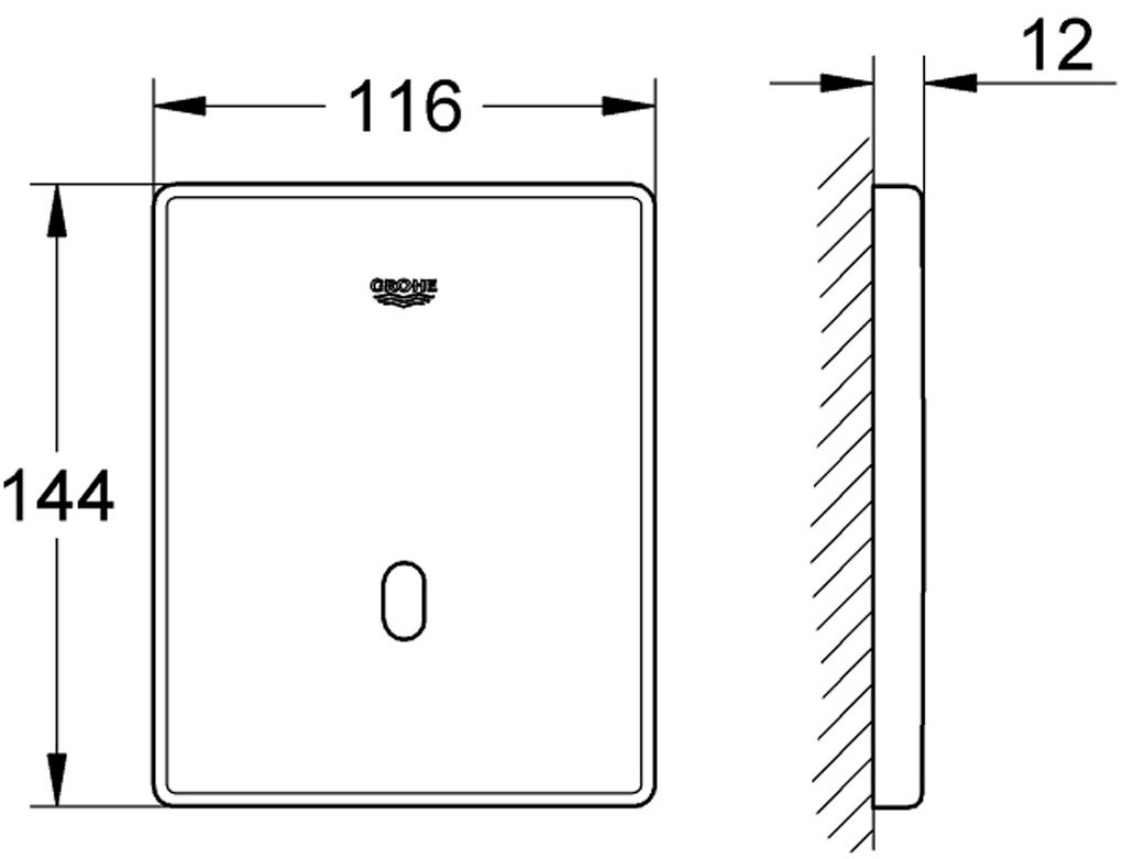 Grohe Tectron Skate (37324001) Габаритні розміри