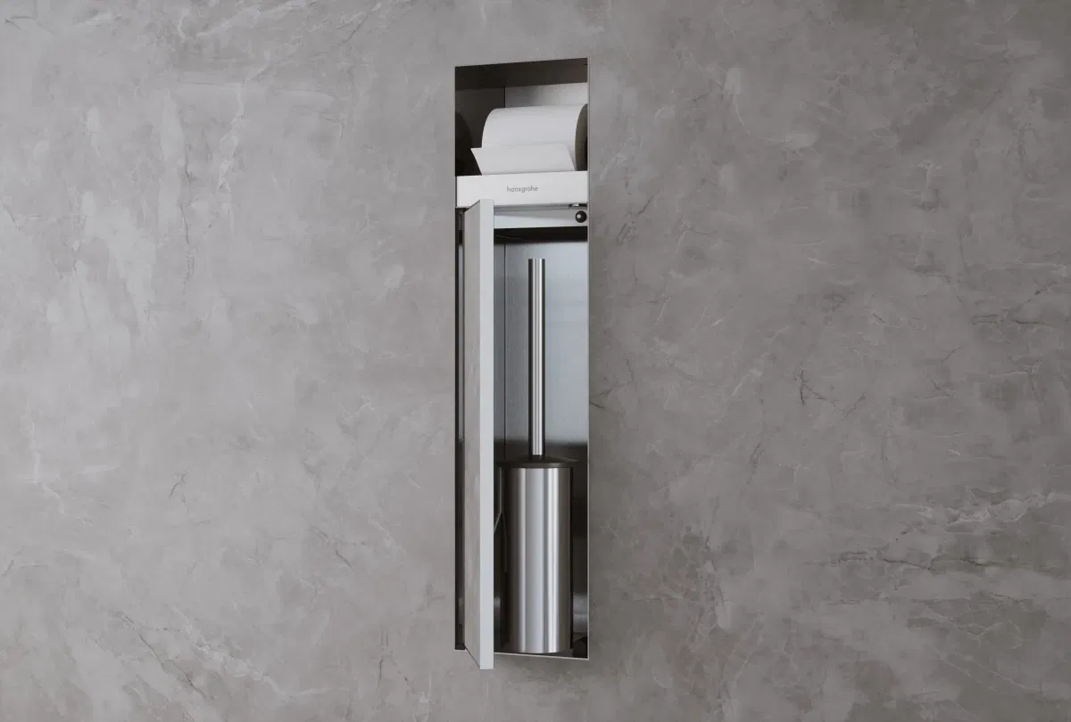 Держатель туалетной бумаги Hansgrohe XtraStoris Rock Brushed Stainless Steel 56062800 инструкция - изображение 6