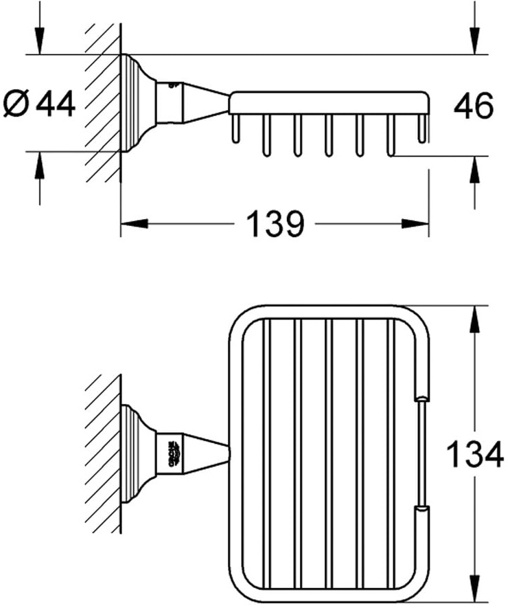 Grohe Essentials Authentic (40659001) Габаритные размеры