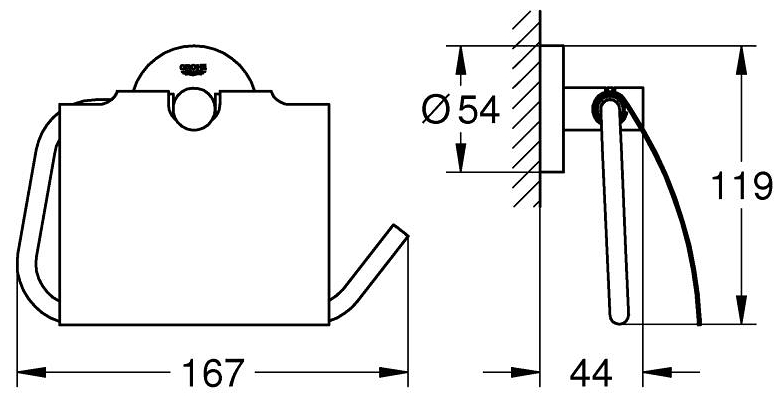 Grohe Essentials 1024652430 Габаритные размеры