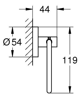 Grohe Essentials 1024722430 Габаритные размеры