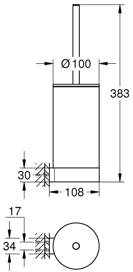 Grohe Selection 41215KF0 Габаритные размеры