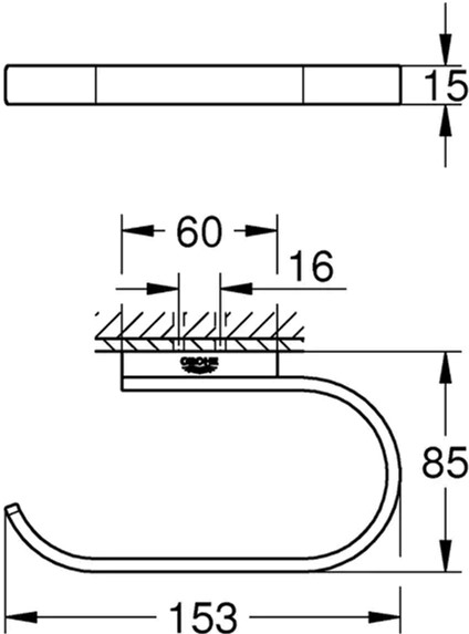 Grohe Selection 41220KF0 Габаритные размеры