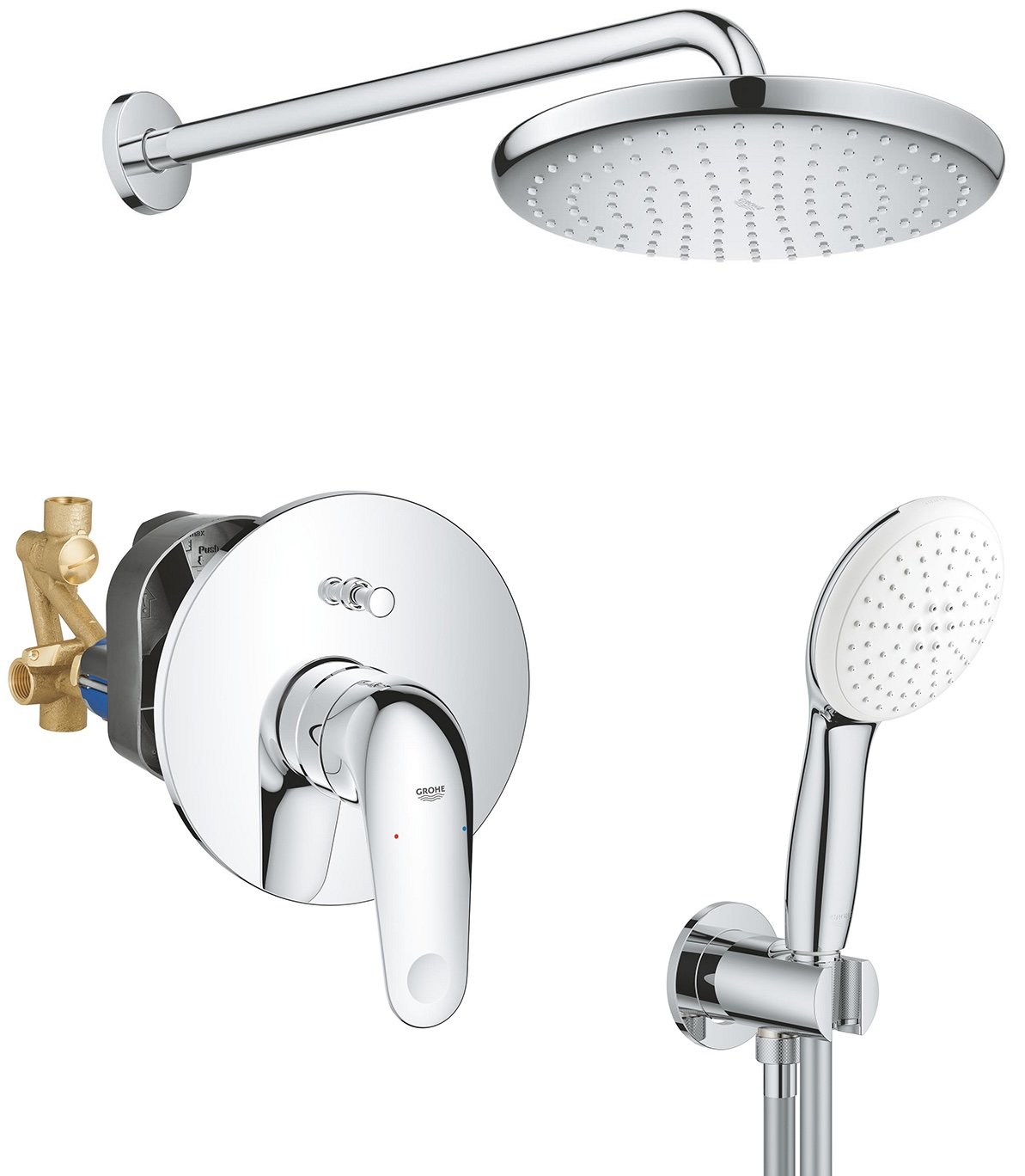 Душевая система скрытого монтажа Grohe Euroeco с Tempesta 250 (UA2939200L)