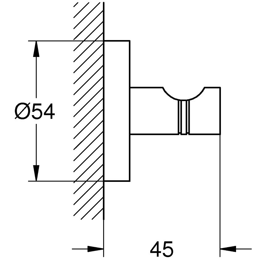 Grohe Essentials 1024602430 Габаритные размеры