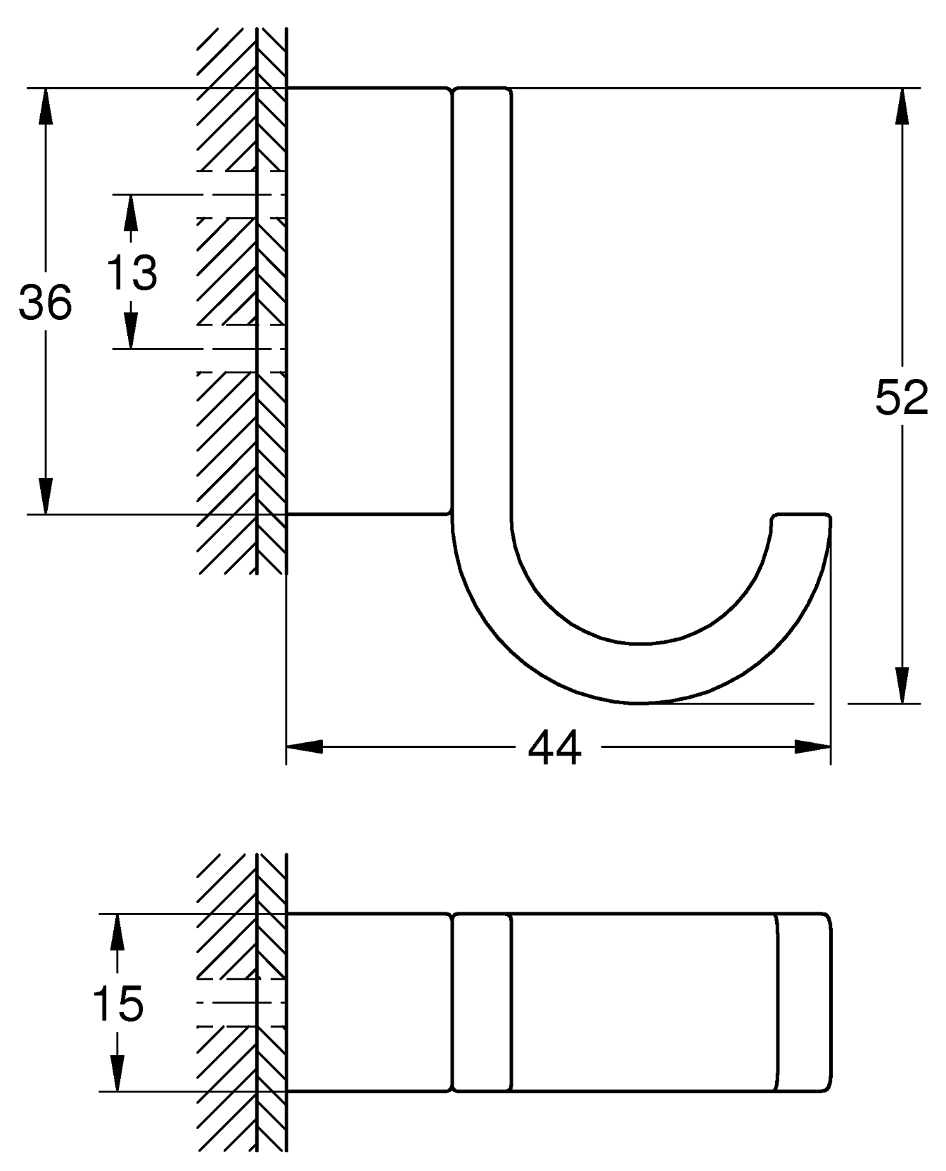 Grohe Selection 41216KF0 Габаритные размеры