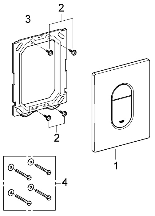 Grohe Arena Cosmopolitan 38844KV0 Габаритные размеры