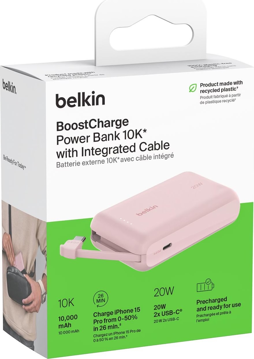 товар Belkin 10000mAh, 20W, USB-C, Pink (BPB021HQPK) - фото 13