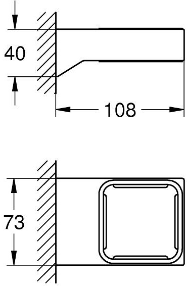 Grohe Selection Cube (40865000) Габаритні розміри