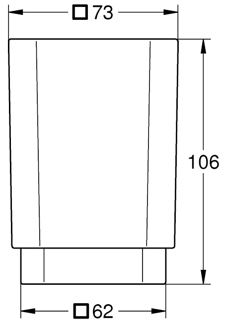 Grohe Selection Cube (40783000) Габаритні розміри