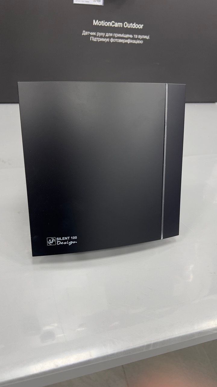 Вытяжной вентилятор Soler&Palau Silent-100 CZ Matt Black Design-4C уценка цена 2903 грн - фотография 2