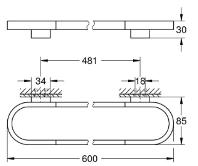 Grohe EX Selection 41056GL0 Габаритные размеры