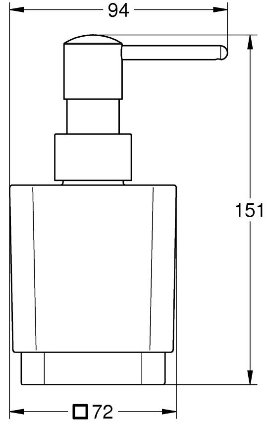 Grohe Selection Cube (40805000) Габаритні розміри