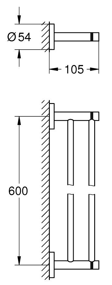 Grohe Essentials (1024732430) Габаритные размеры