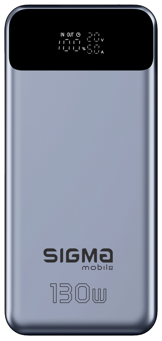 Повербанк с дисплеем Sigma mobile X-Power 30000mAh Silver (SI30A7QLX)