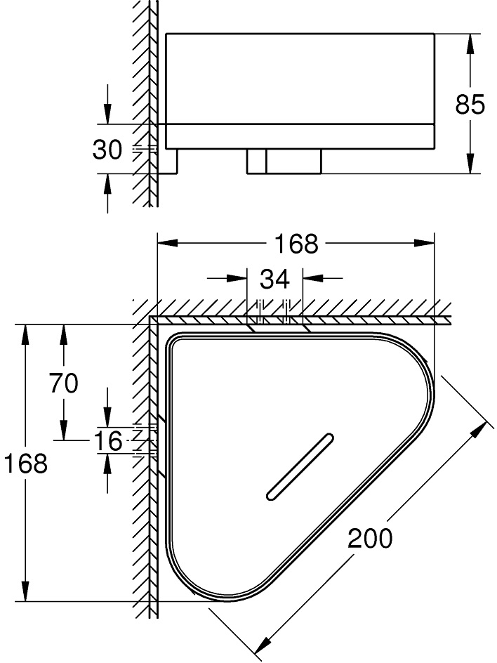 Grohe Selection (41038000) Габаритні розміри