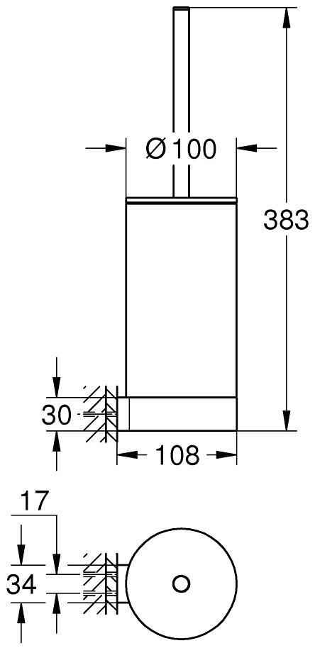 Grohe Selection (41076000) Габаритні розміри