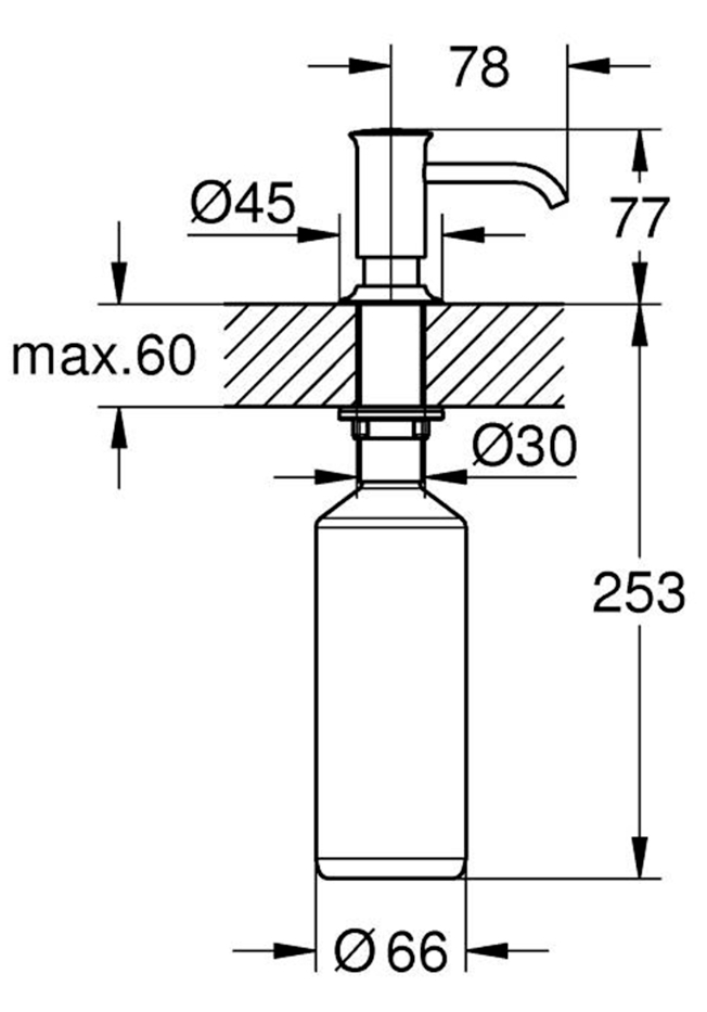 Grohe Authentic (40537000) Габаритные размеры