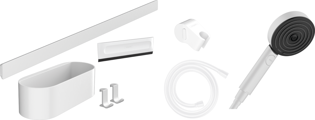 Душовий набір Hansgrohe WallStoris Activation EcoSmart 7в1 Matt White 24291700