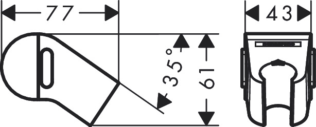 Hansgrohe WallStoris Matt White 27917700 Габаритні розміри