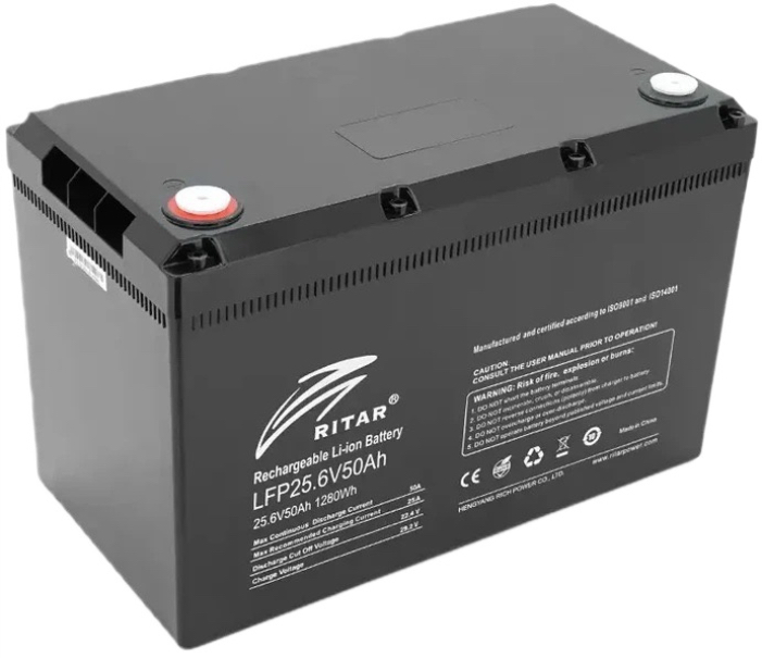 Акумуляторна батарея Ritar LiFePo4 LFP25.6V50AH G1