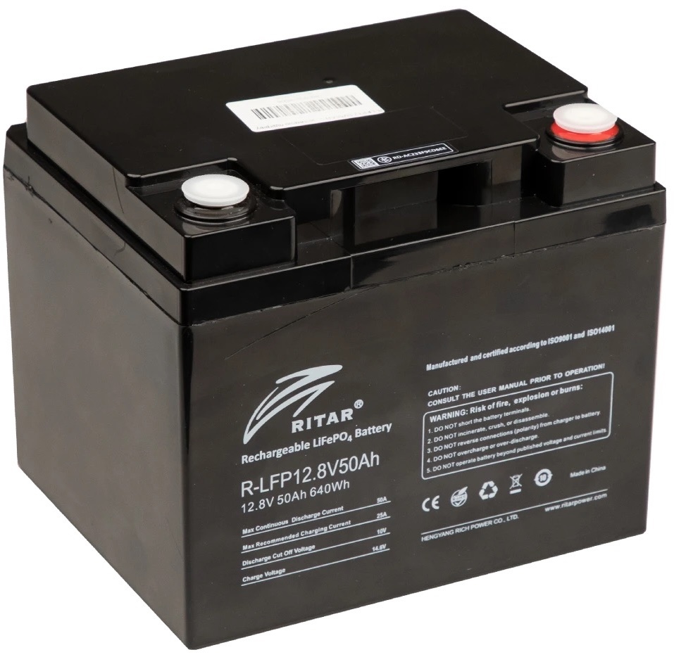 Аккумулятор 12 В Ritar LiFePo4 R-LFP12.8V50AH