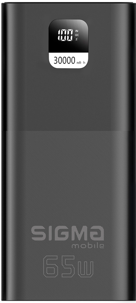 Повербанк с дисплеем Sigma mobile X-Power 30000mAh Black (SI30A6QLX)