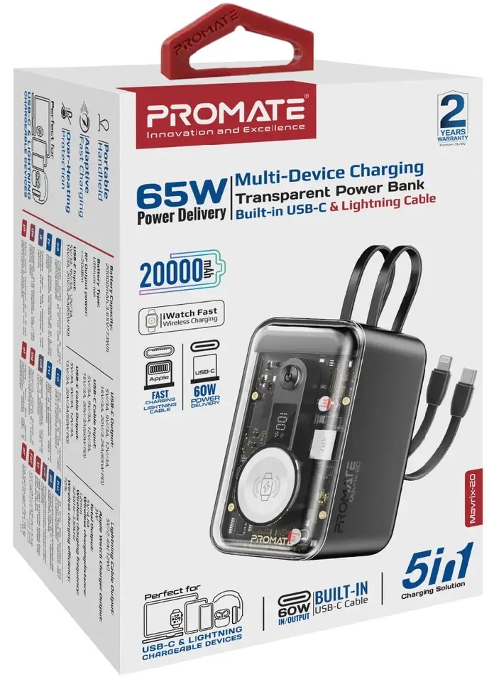 Promate Mavrix-20 20000mAh 65W Black (mavrix-20.black) в магазине в Киеве - фото 10