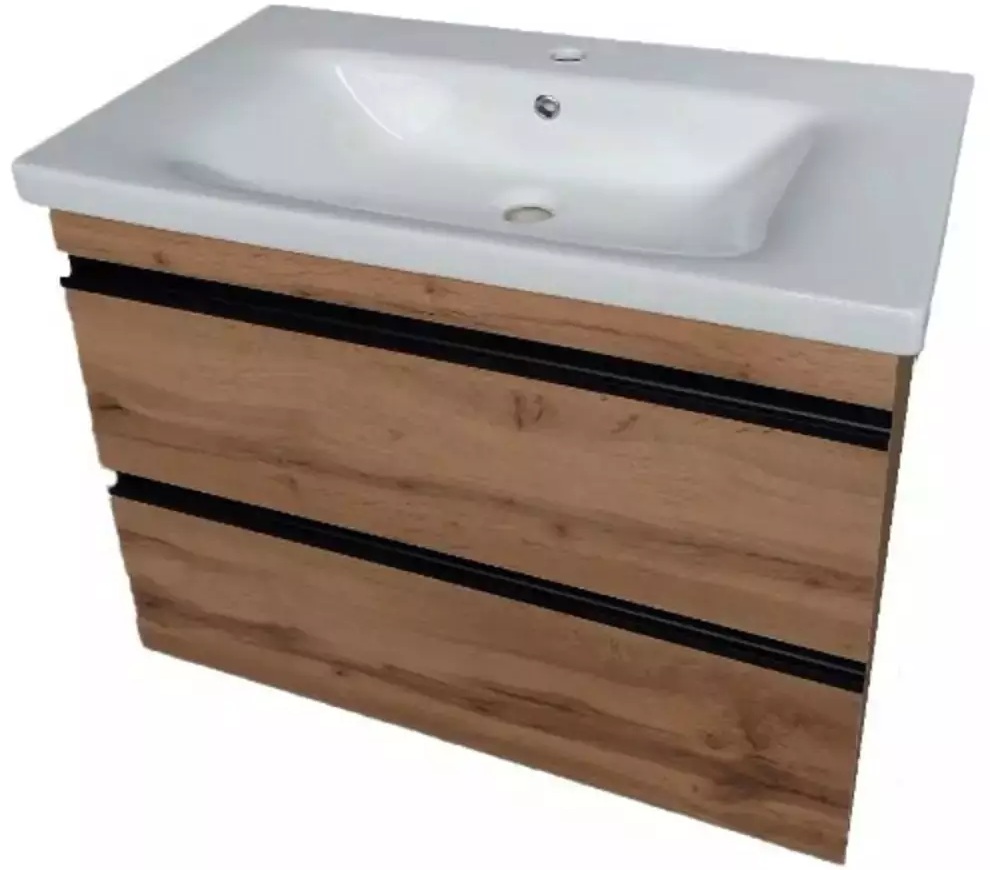 Тумба с умывальником Devit Frame, 80 см (753080O) цена 15435 грн - фотография 2