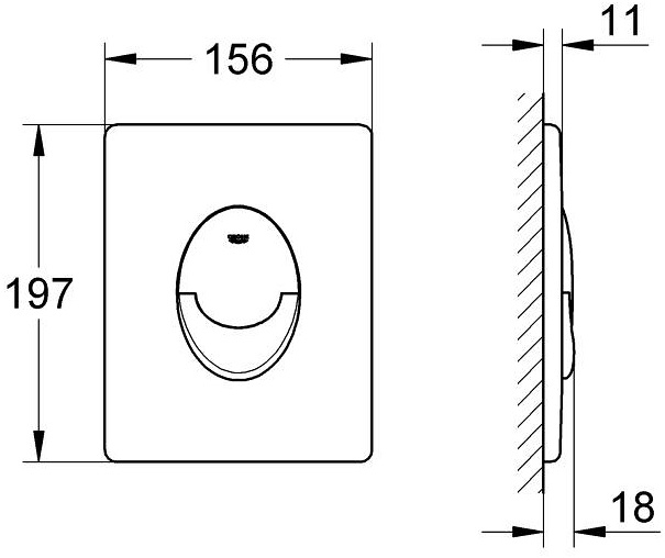 Grohe Skate Air (38505P00) Габаритні розміри