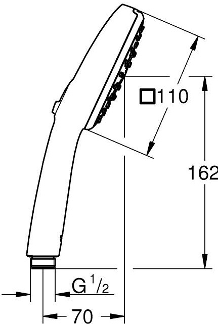 Grohe Tempesta Cube 110 (27574003) Габаритные размеры