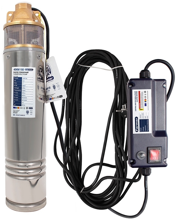 Скважинный насос Farmer 4SKM 150, 1 кВт (17259) цена 3910 грн - фотография 2