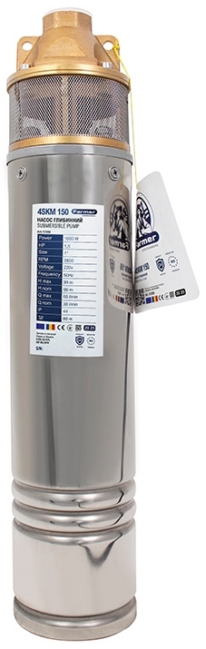 Характеристики скважинный насос Farmer 4SKM 150, 1 кВт (17259)