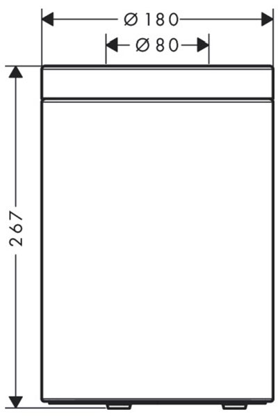 Axor Universal Circular Matt White 42872700 Габаритные размеры