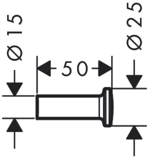 Axor Universal Circular 5.0х1.5 см Matt White 42811700 Габаритные размеры