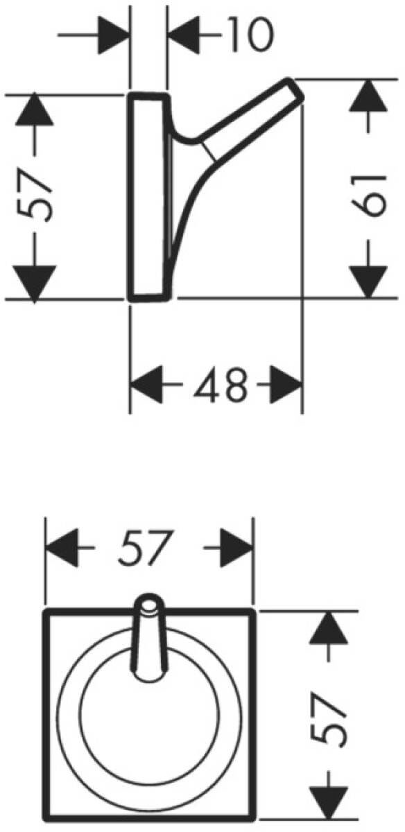 Axor Starck Organic Chrome 42737000 Габаритные размеры