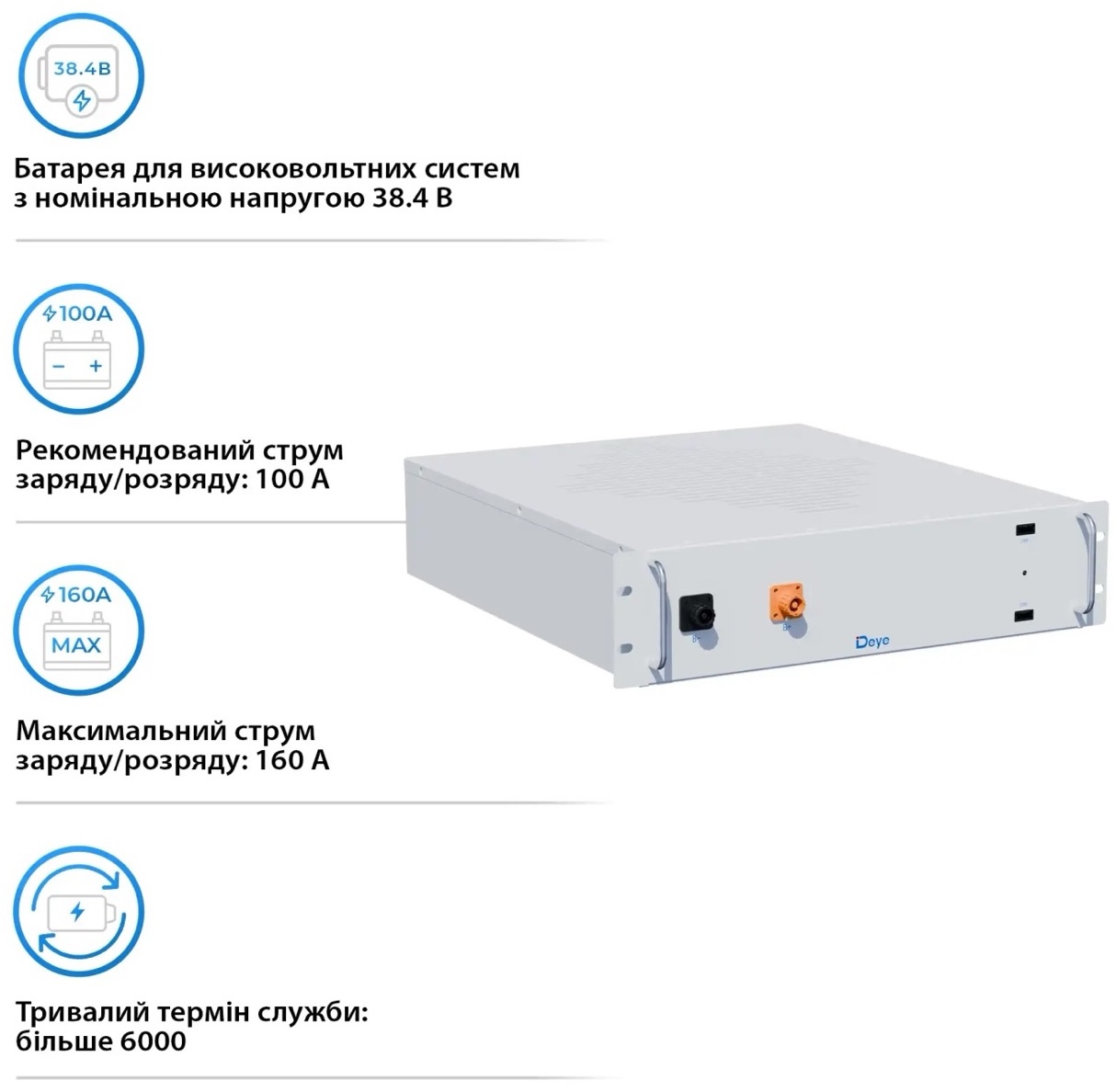 в продаже Аккумулятор Deye LiFePo4 BOS-A 38.4V - 200Ah (BOS-A) - фото 3