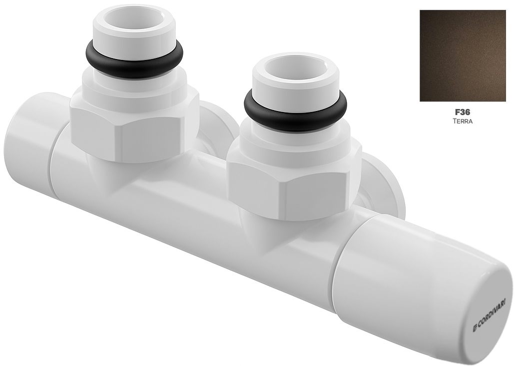 Клапан з термостатичною головкою Cordivari Kit Valvola Kristal STD Termostatizzabile F36 Terra (5991990333039)