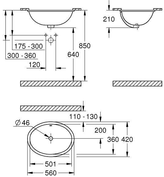 Grohe Bau Ceramic (39423000) Габаритні розміри