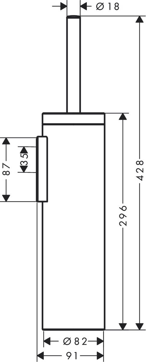 Axor Universal Circular Chrome 42855000 Габаритные размеры
