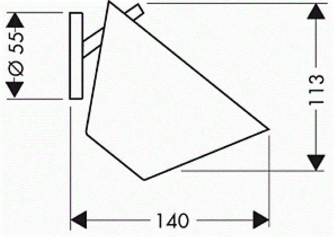 Axor Starck Chrome 40833000 Габаритные размеры