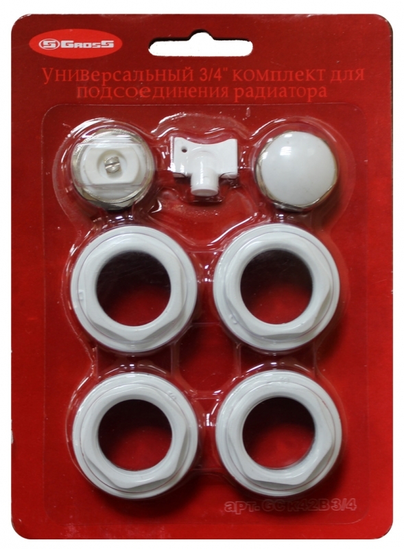 Комплект подключения для радиаторов Gross 3/4" (23031986) цена 164 грн - фотография 2