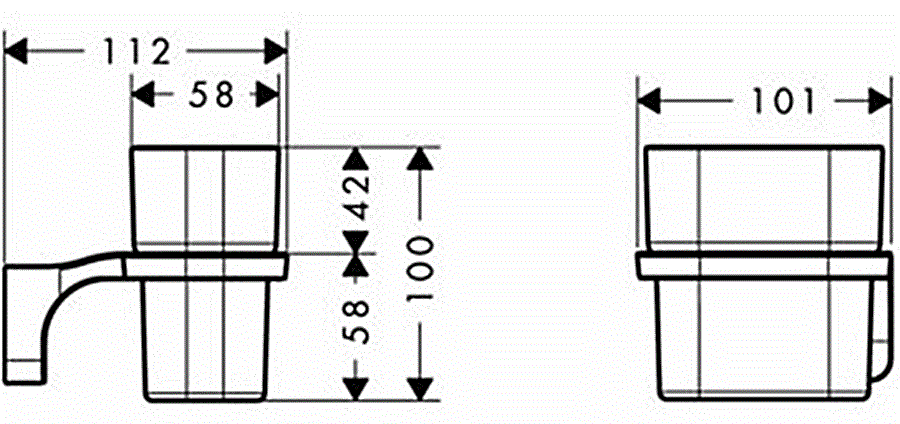 Axor Urquiola Chrome 42434000 Габаритні розміри