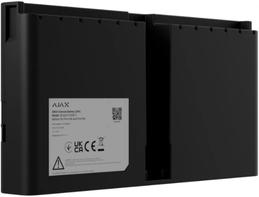Аккумулятор Ajax EN54 Internal Battery 24h, Li-ion, Black для Fire Hub/Fire ReX (127877.316.BL) цена 2899 грн - фотография 2