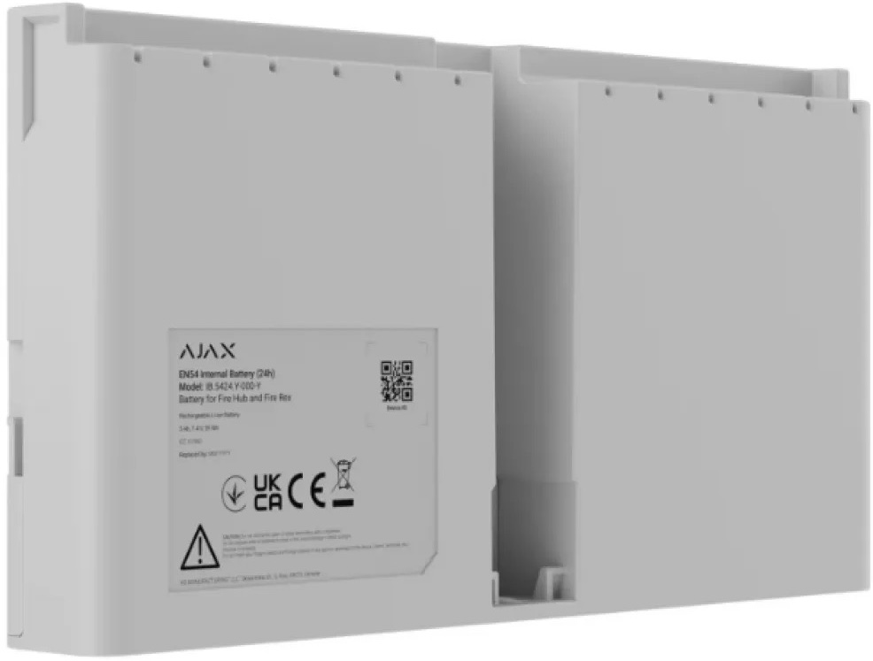 Акумулятор Ajax EN54 Internal Battery 72h, Li-ion, White для Fire Hub/Fire ReX (127878.324.WH) ціна 4499 грн - фотографія 2