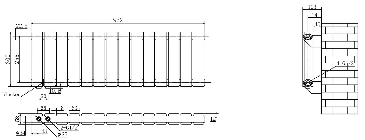 Arttidesign Livorno II G 14/300/952/50 черный матовый (LV II.G.14.30.95.5.B) Габаритные размеры