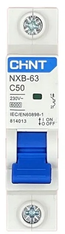 Автоматический выключатель Chint NXB-63 1P, C50, 6kA (814019)